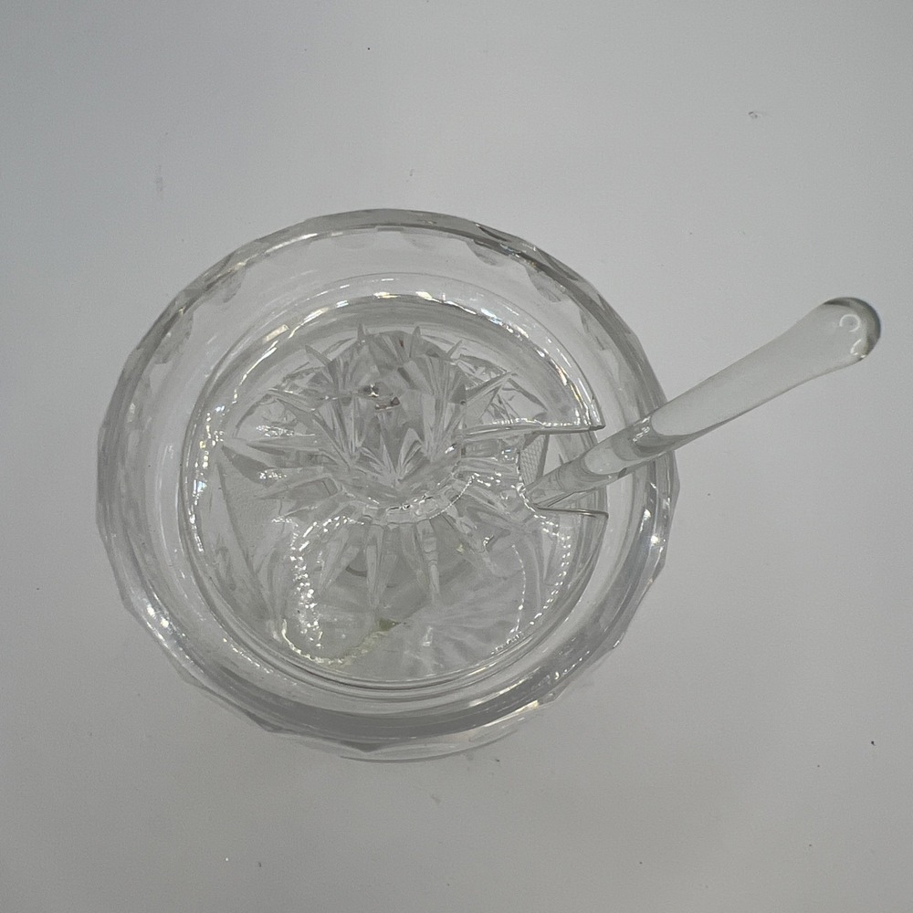 Vintage Glass Mustard, Honey or Jam Condiment Jar with Lid And Spoon - Picture 6 of 8